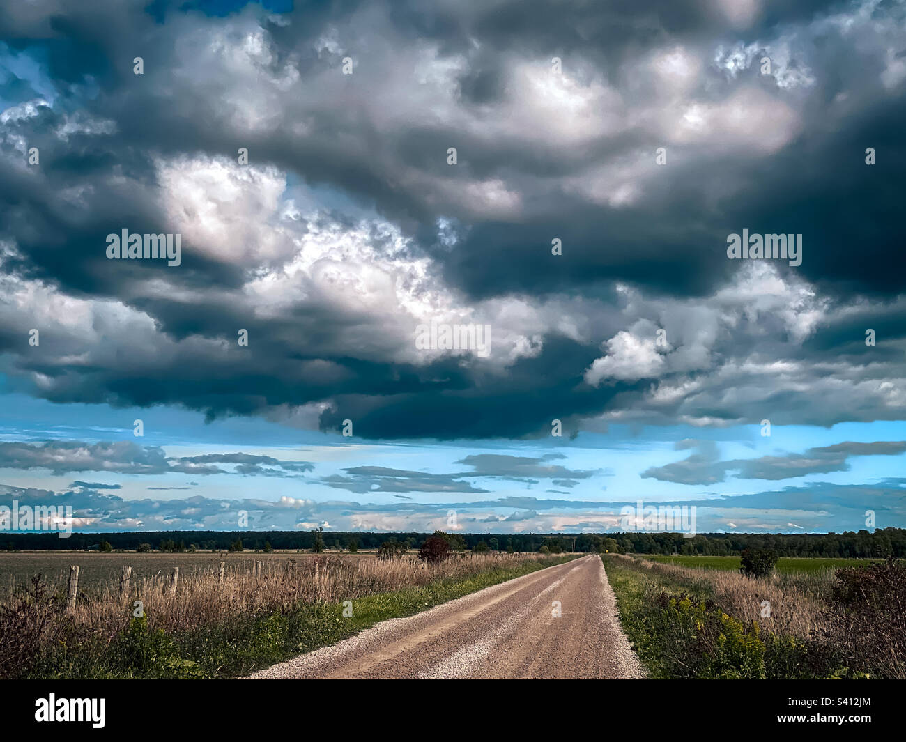 Where the clouds touch the ground - Smartphone Captured Stock Image
