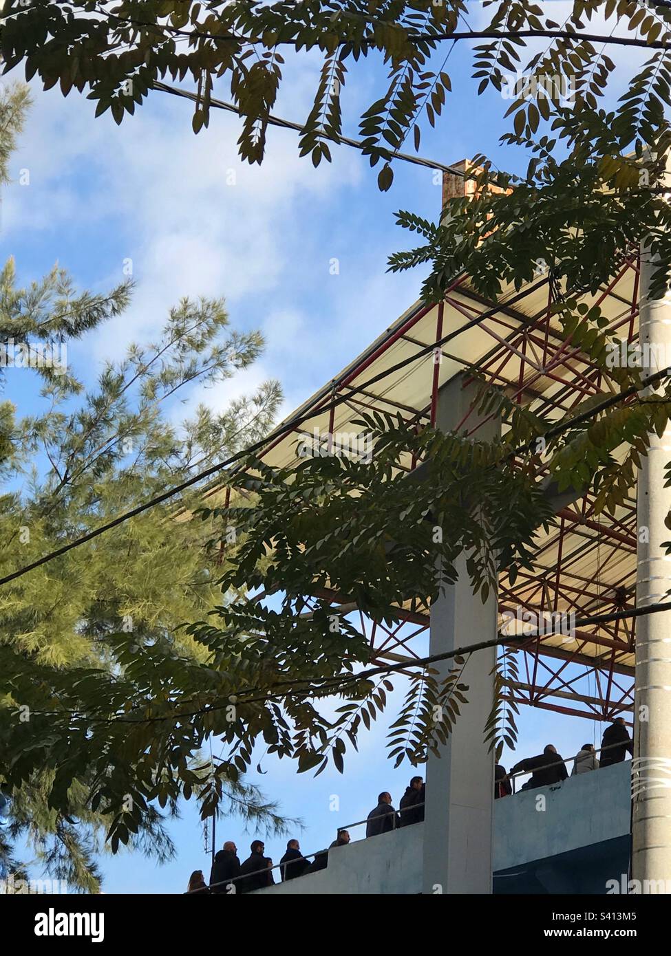 Football field in urban neighbourhood Stock Photo Alamy