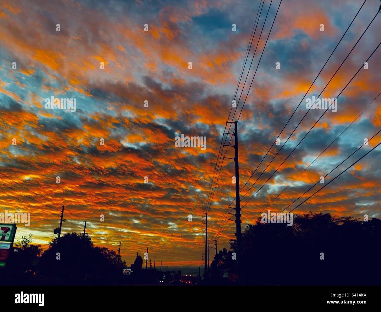 Sunset skyview Sun Stock Photo