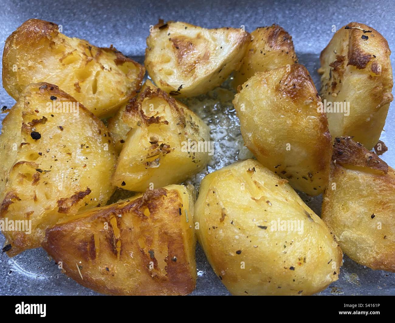 Airfryer Sunday Roast Potatoes - Smartphone Captured Stock Image