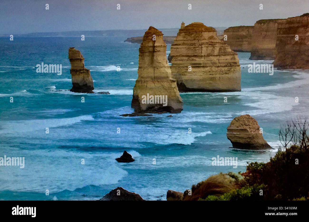 Visit Australia,Twelve apostles,Great Ocean Road, Great Australian Bight, Indian Ocean,Twelve apostles National Park, Australia - Smartphone Captured Stock Image