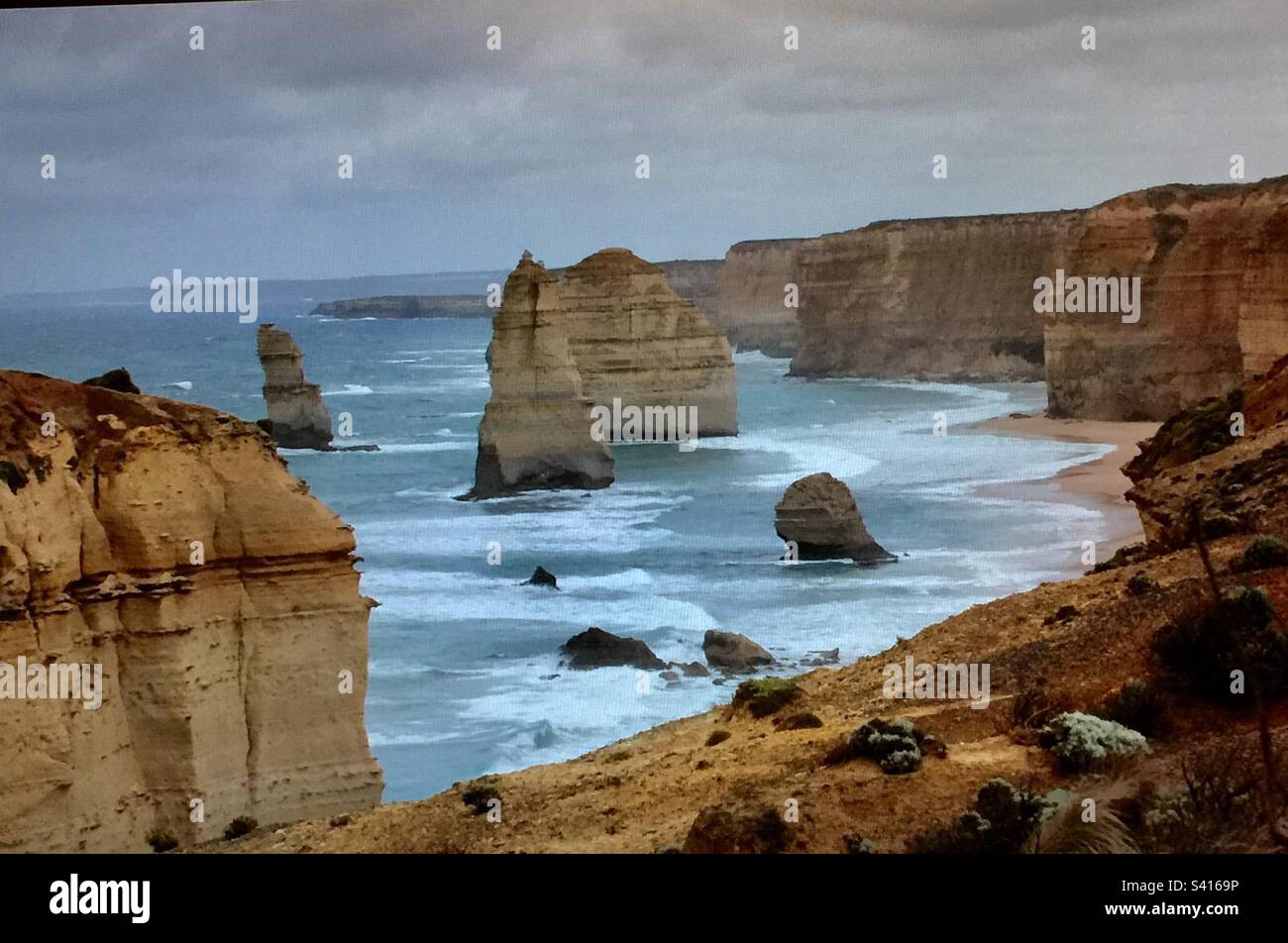 Visit Australia,Twelve apostles,Great Ocean Road, Great Australian Bight, Indian Ocean,Twelve apostles National Park, Australia - Smartphone Captured Stock Image