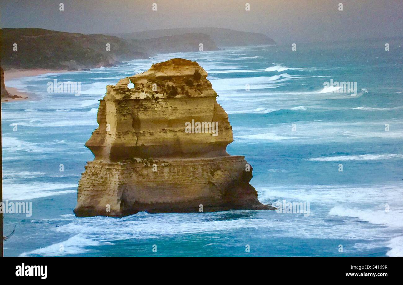 Visit Australia,Twelve apostles,Great Ocean Road, Great Australian Bight, Indian Ocean,Twelve apostles National Park, Australia - Smartphone Captured Stock Image