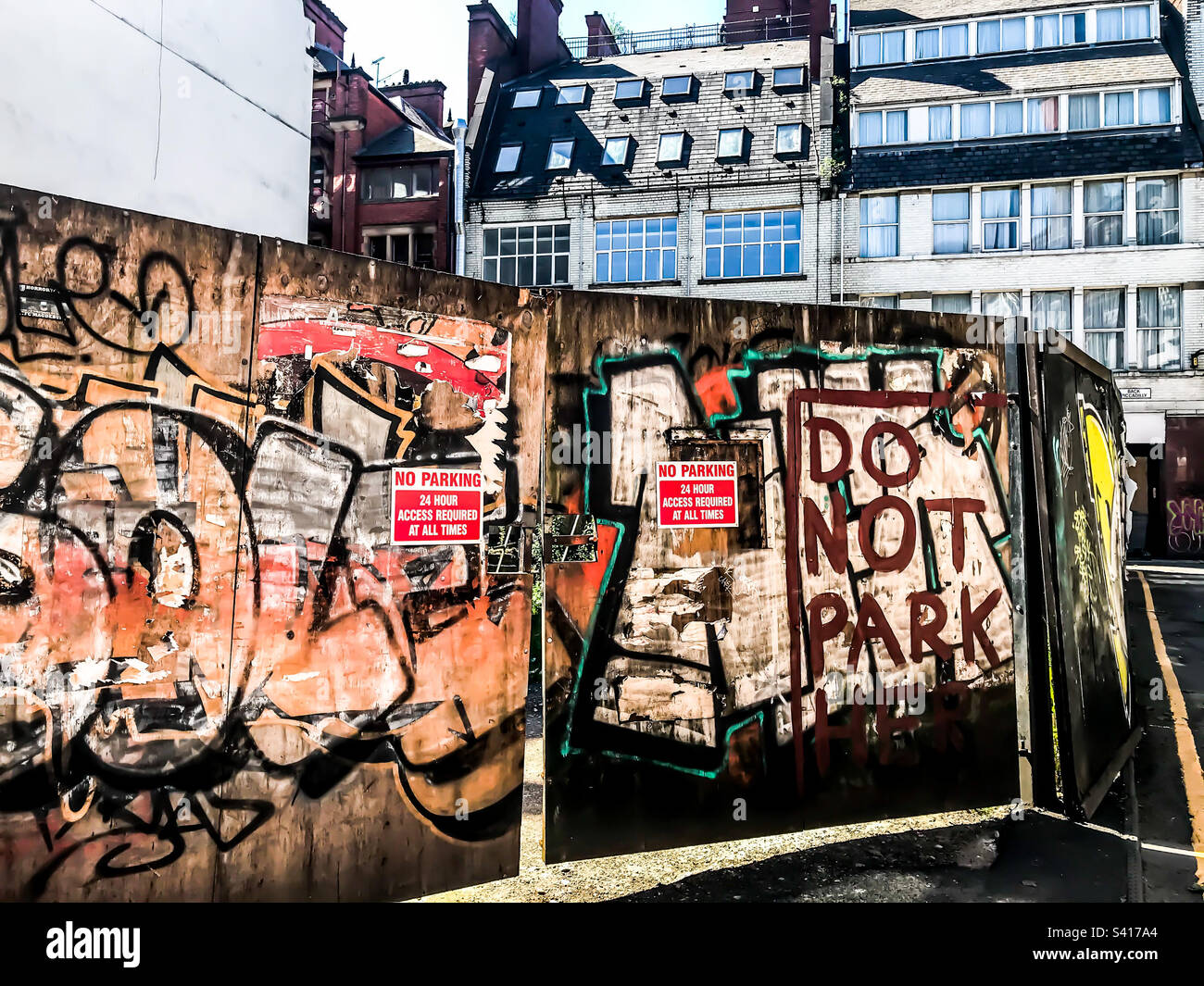 Manchester city graffiti Stock Photo