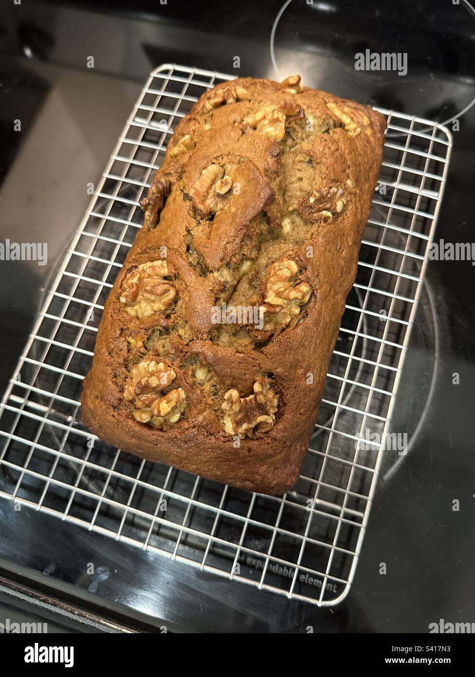 Banana Walnut Bread Stock Photo