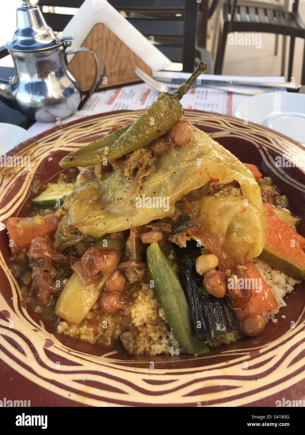 Delicious couscous in a restaurant Morocco Agadir Stock Photo Alamy