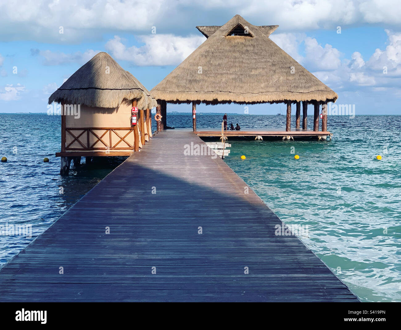 On the water at the Dreams Vista Cancun Golf and Spa Resort, Cancun, Quintana Roo, Mexico - Smartphone Captured Stock Image