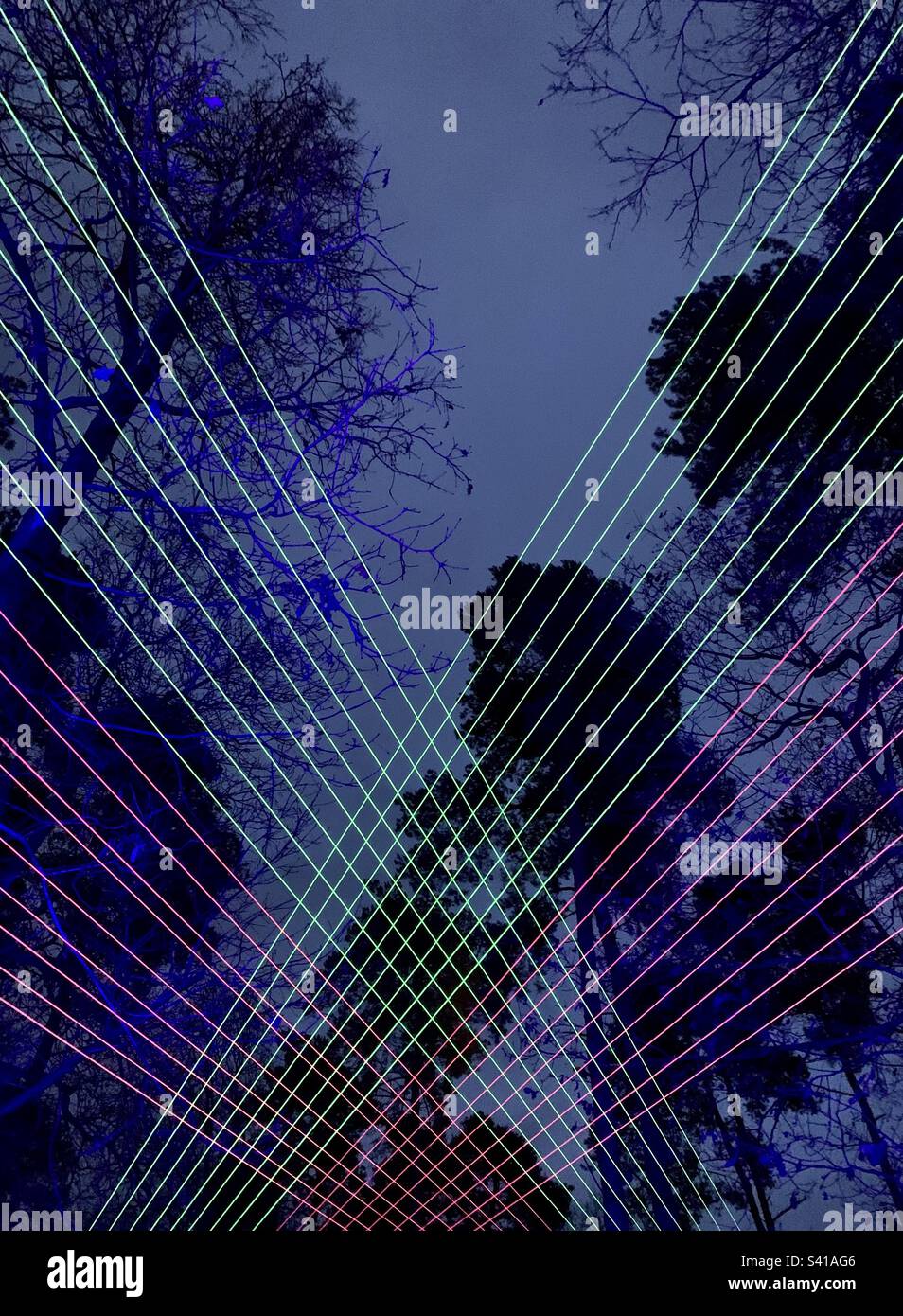 Light Lasers crossing over each other Stock Photo Alamy