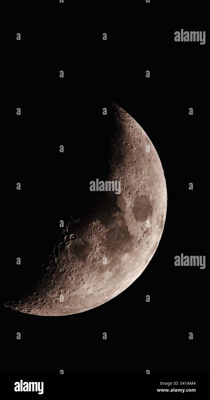 Waxing crescent moon Stock Photo Alamy
