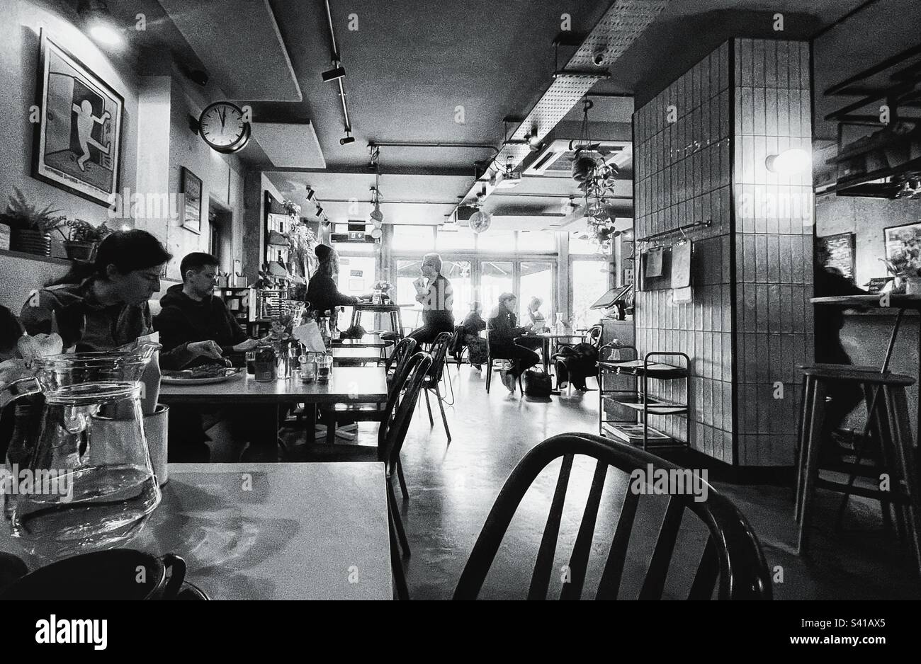Cafe interior. - Smartphone Captured Stock Image