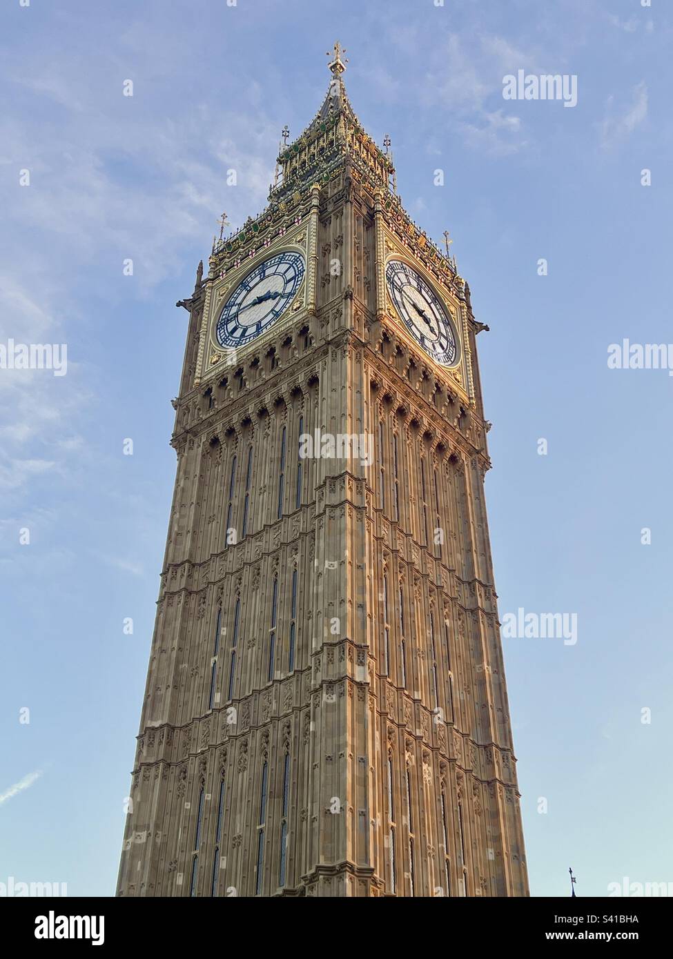 Elizabeth Tower, Big Ben, clock face in London, England Stock Photo Alamy