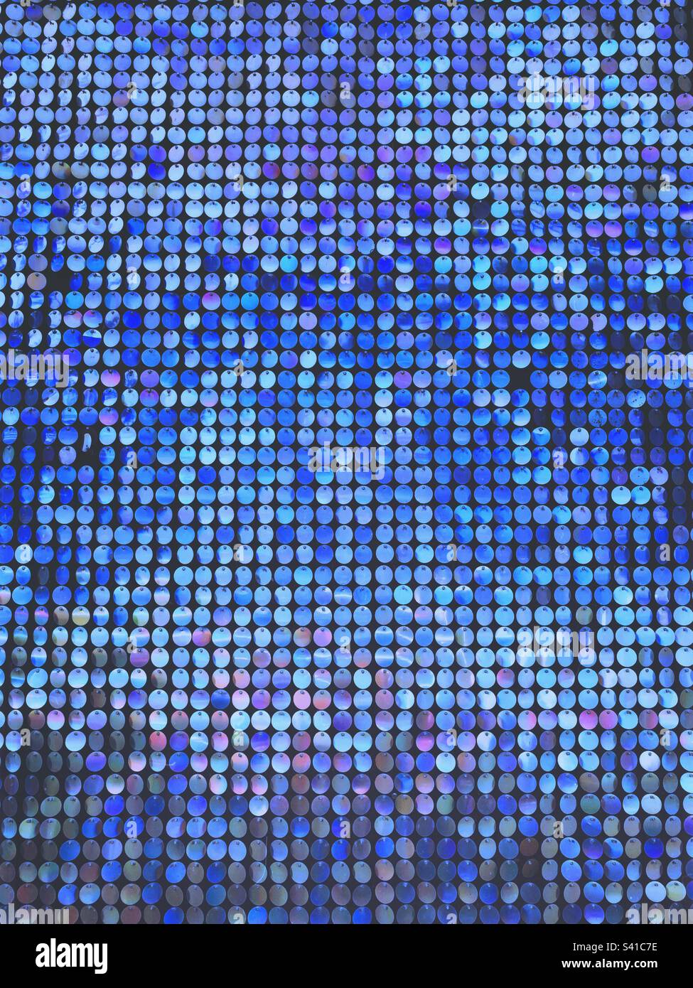 A wall of sequins shimmering - Smartphone Captured Stock Image