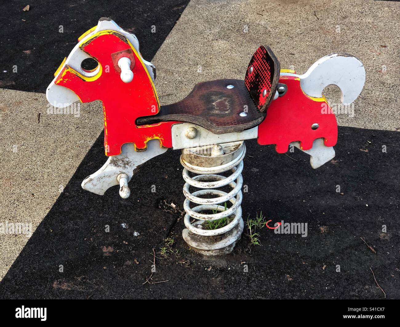 Childrens Playground rocking horse - Smartphone Captured Stock Image Childrens Playground rocking horse - Smartphone Captured Stock Image