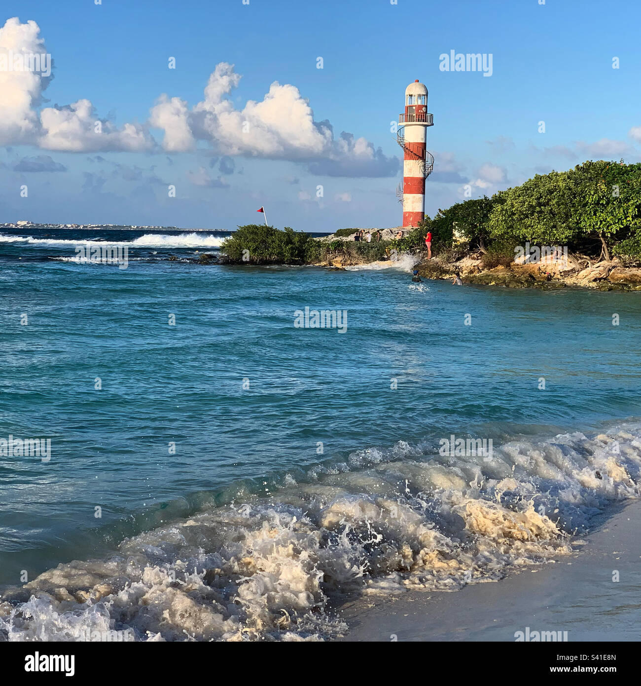 December, 2022, Punta Cancun, Hotel Zone, Cancun, Quintana Roo, Mexico - Smartphone Captured Stock Image