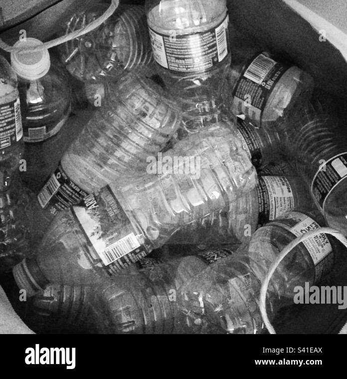 A bag of single use plastic bottles for recycling Stock Photo Alamy