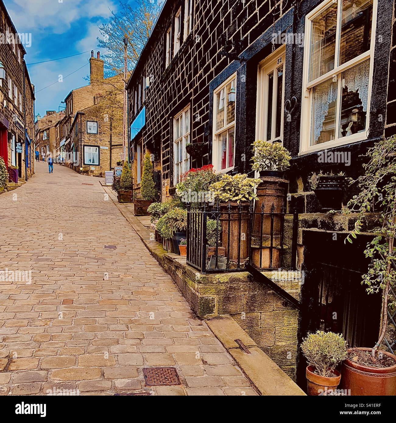 Haworth Main Street Stock Photo Alamy