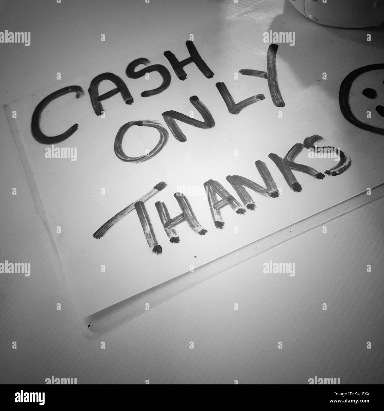 Payment by cash only hires stock photography and images Alamy