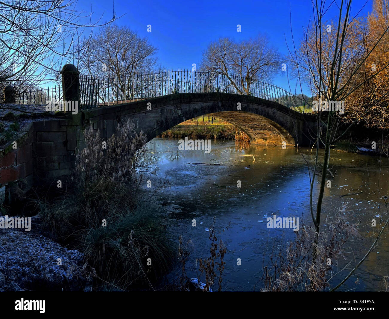 Wintry Bridge - Smartphone Captured Stock Image