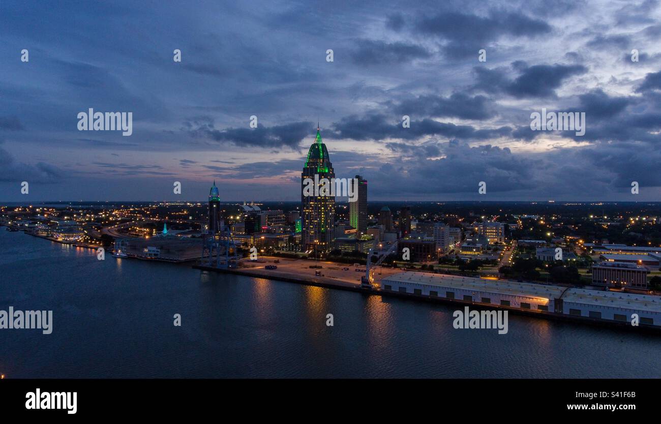 City skyline at sunset - Smartphone Captured Stock Image