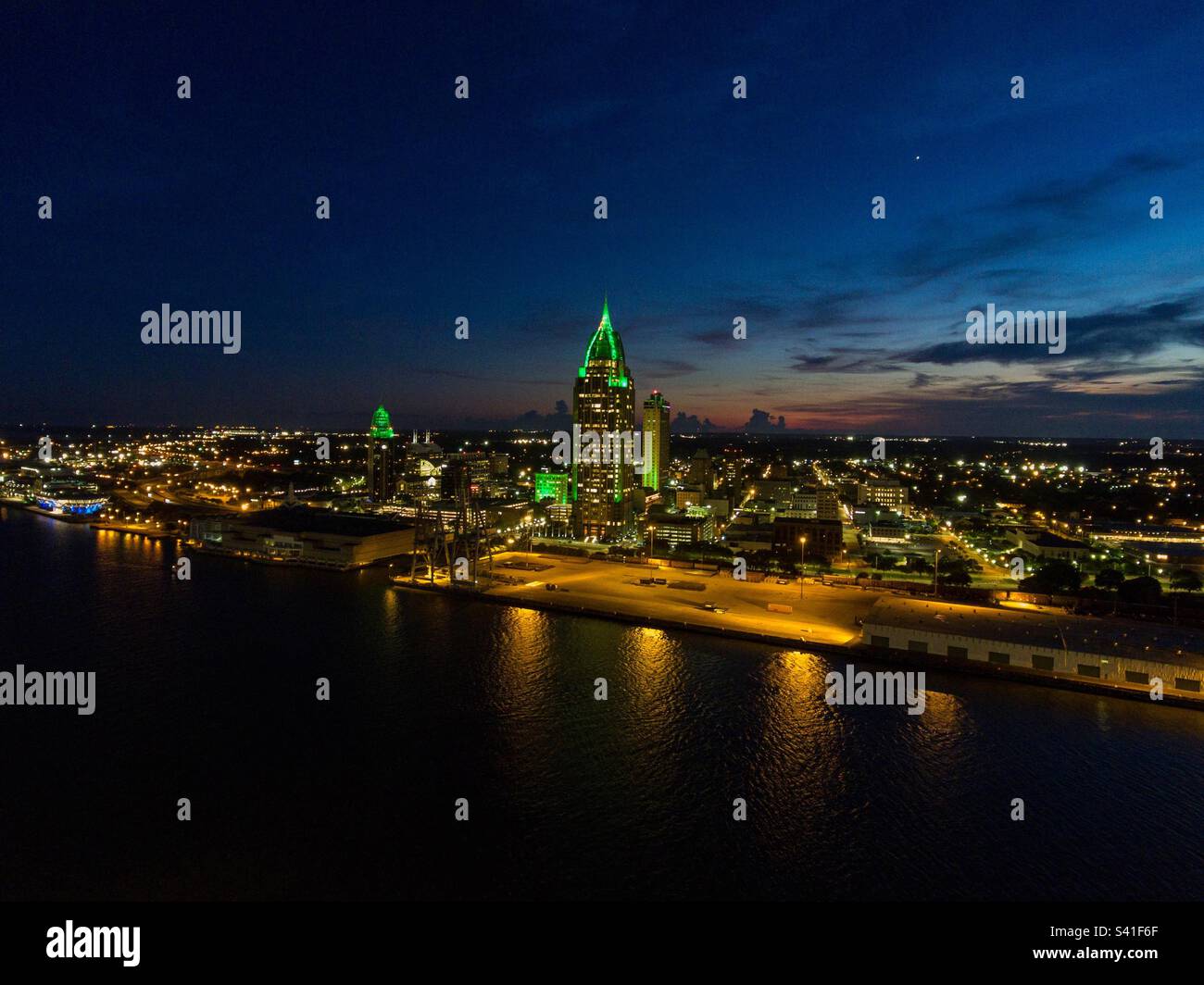 City skyline at twilight - Smartphone Captured Stock Image