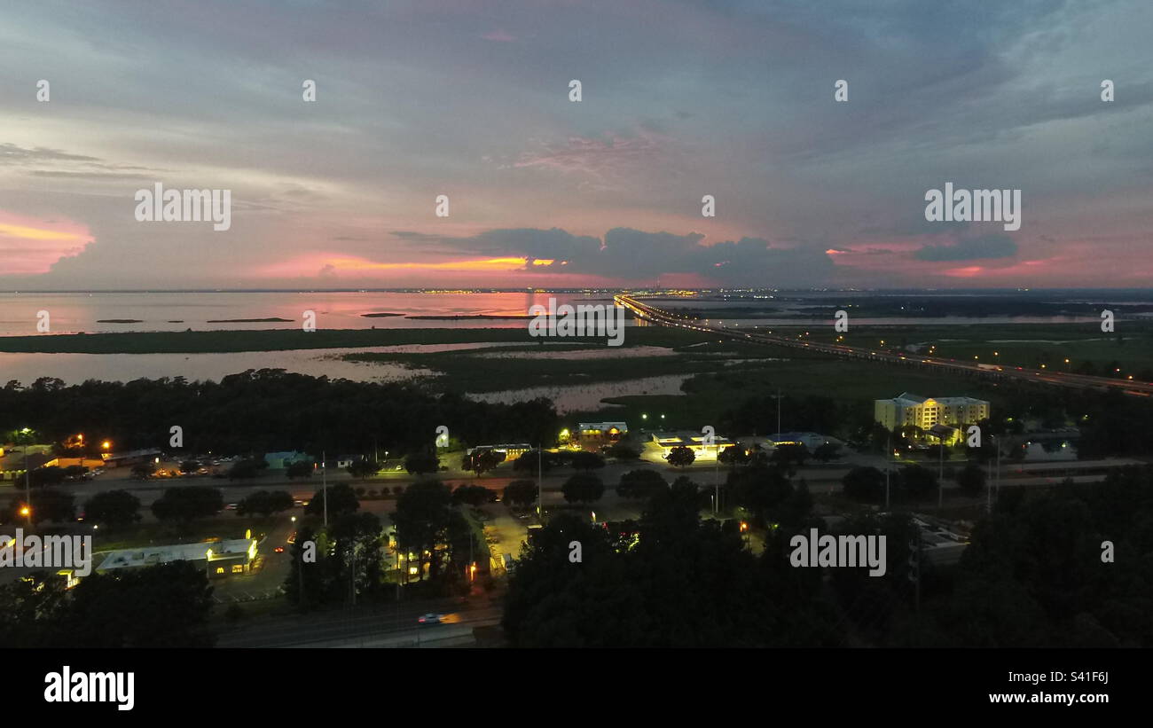 Daphne, Alabama at sunset - Smartphone Captured Stock Image