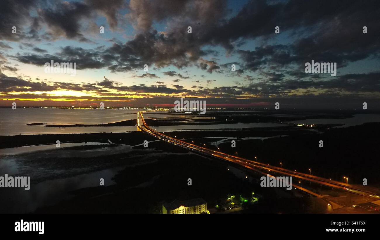 Daphne, Alabama sunset - Smartphone Captured Stock Image