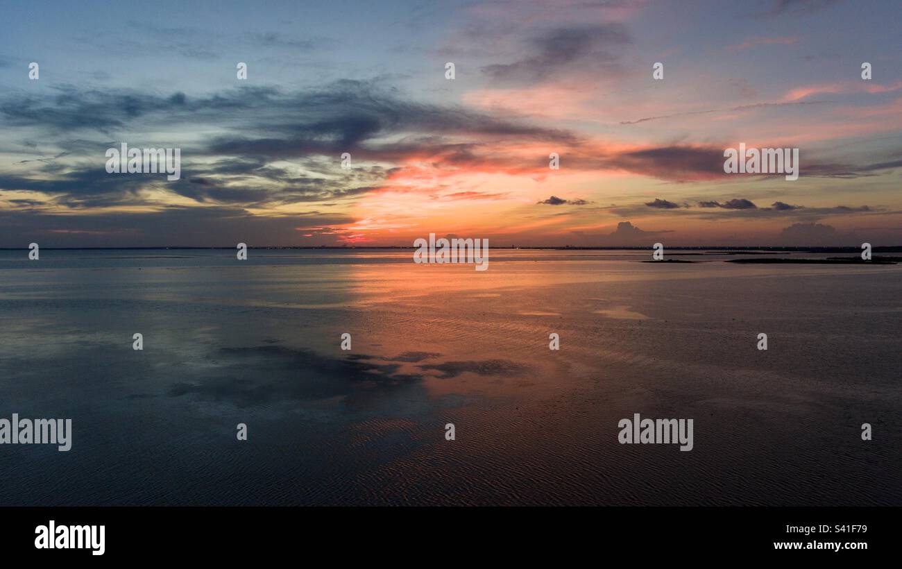 Mobile bay at dusk - Smartphone Captured Stock Image