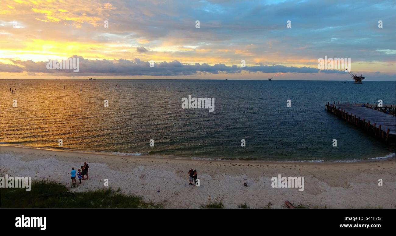Fort Morgan, Alabama at sunset - Smartphone Captured Stock Image