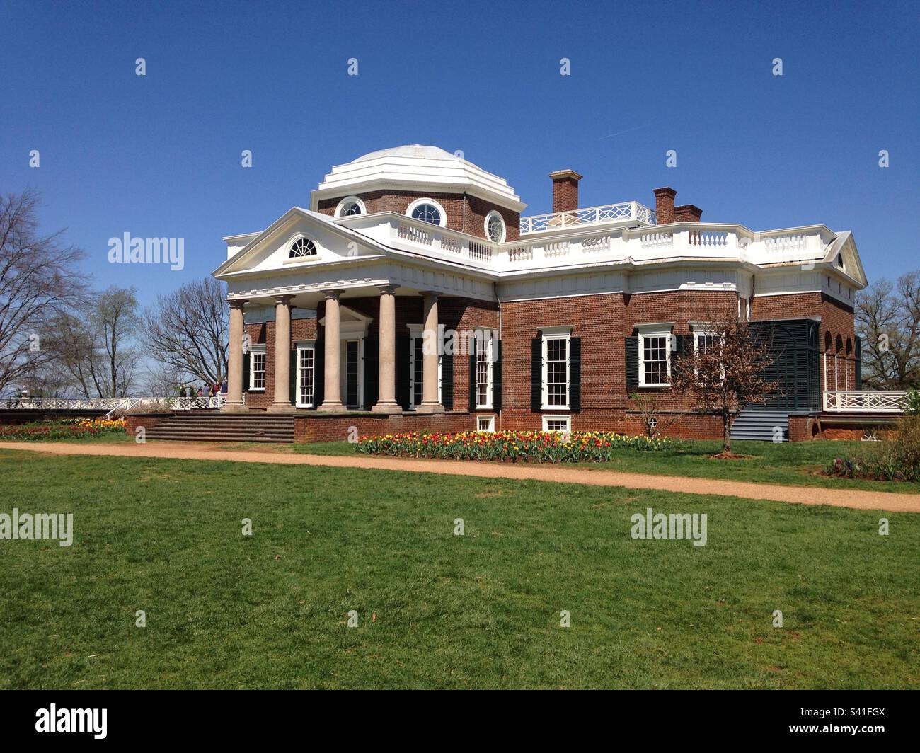 Thomas Jefferson’s Monticello estate in Charlottesville,  Virginia, USA - Smartphone Captured Stock Image