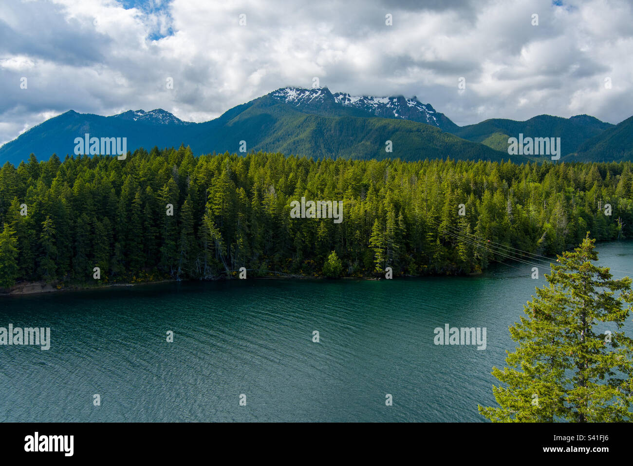 Lake Cushman, Washington state in June - Smartphone Captured Stock Image