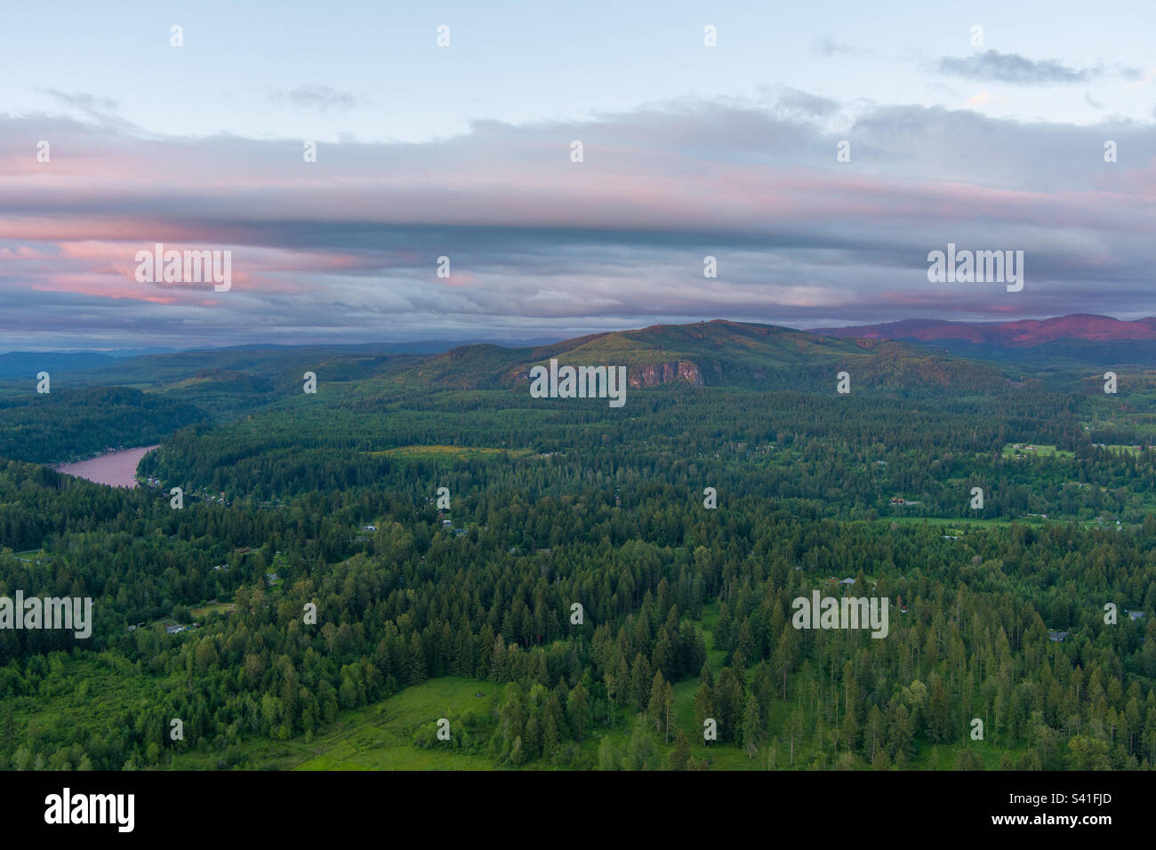 Washington state landscape at sunset in June - Smartphone Captured Stock Image