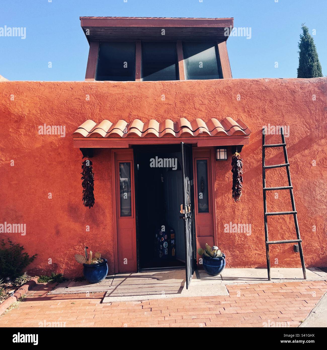 Little house in Albuquerque, New Mexico - Smartphone Captured Stock Image
