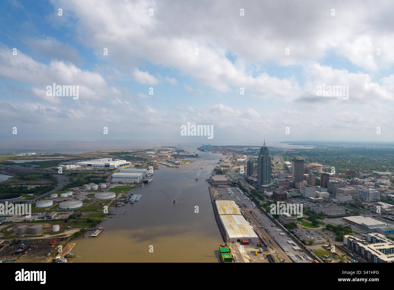 Downtown Mobile, Alabama - Smartphone Captured Stock Image