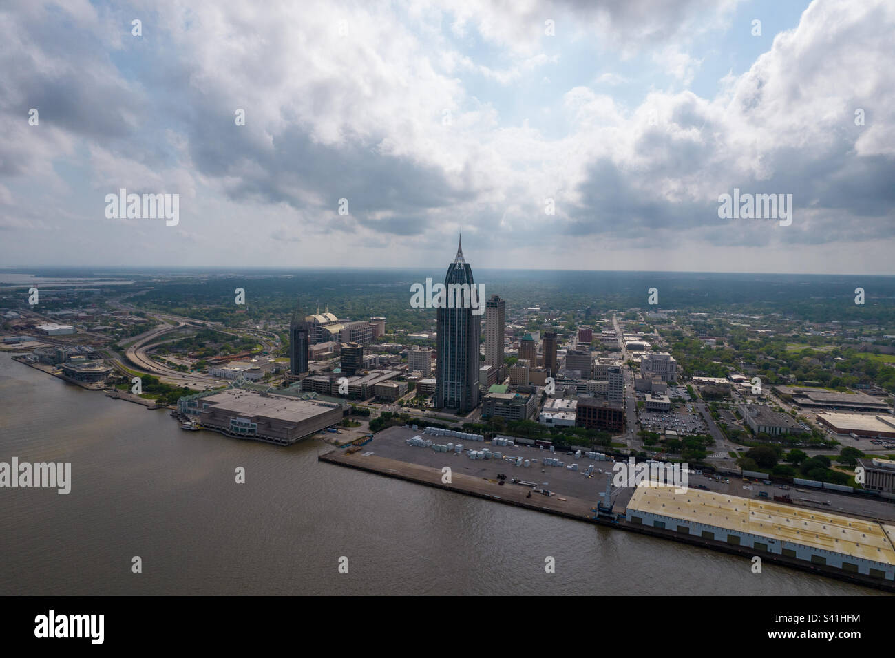 Downtown Mobile, Alabama skyline - Smartphone Captured Stock Image