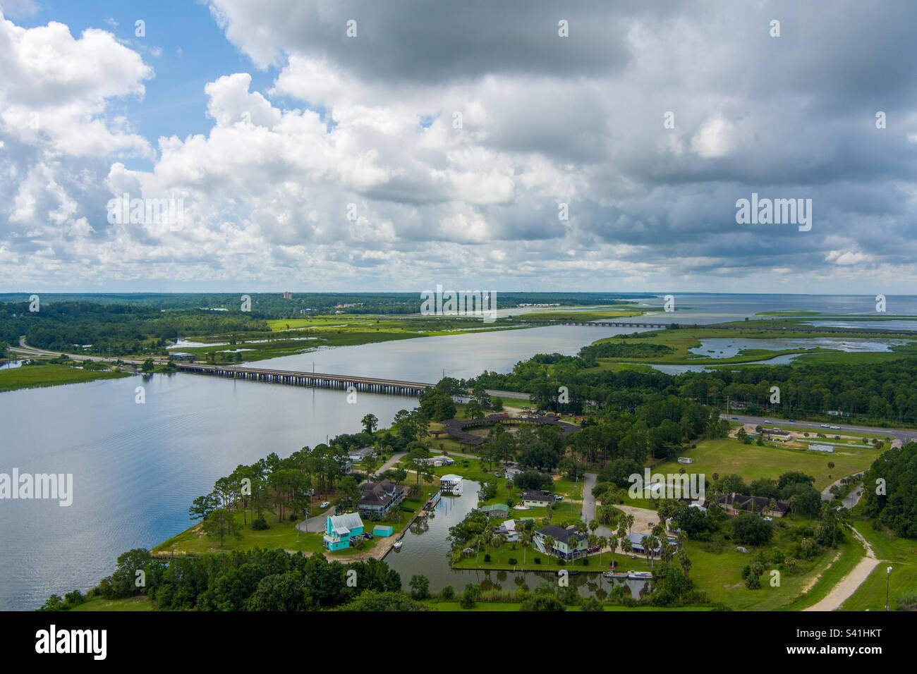 Eastern Shore of Mobile Bay - Smartphone Captured Stock Image