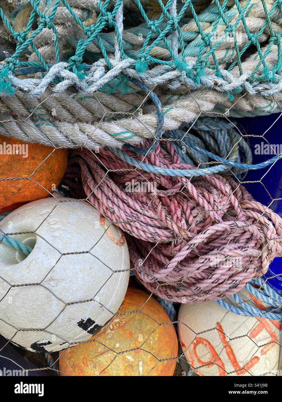Fishing gear at Apollo Bay Victoria Australia Stock Photo Alamy