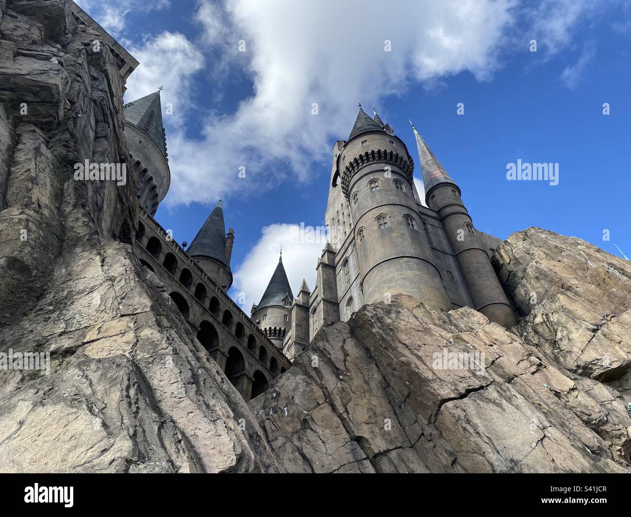 Harry Potter castle at Universal Orlando Stock Photo