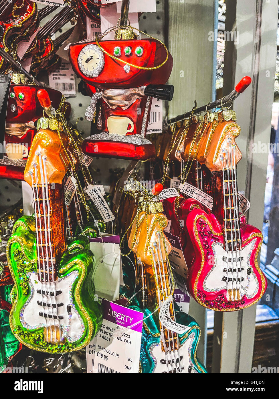 Christmas decorations in Liberty’s, London - Smartphone Captured Stock Image