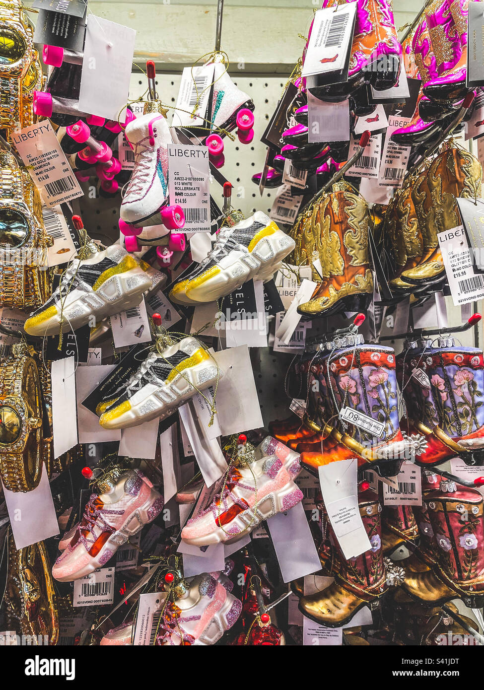 Christmas decorations in Liberty’s, London - Smartphone Captured Stock Image