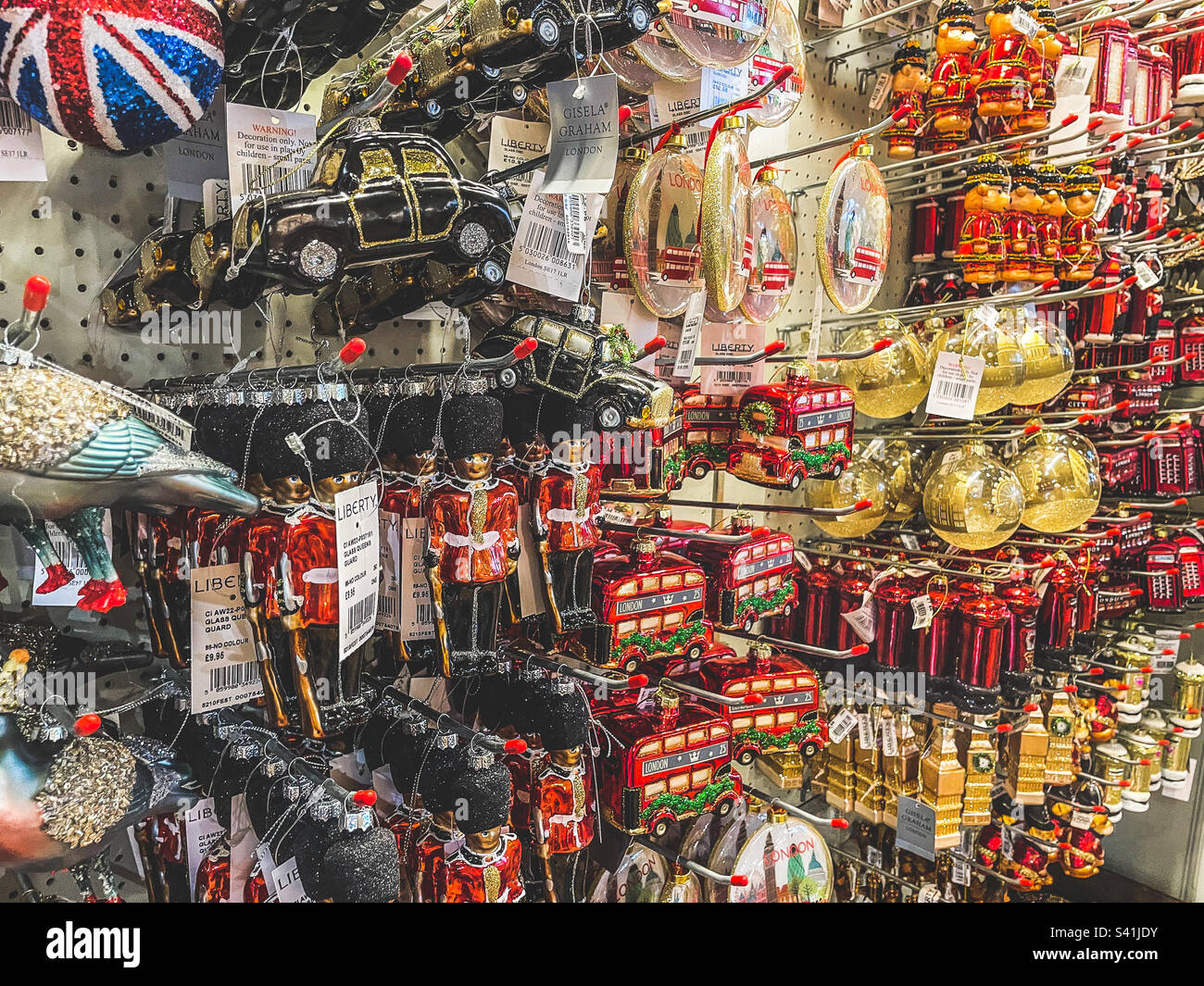 Christmas decorations in Liberty’s, London - Smartphone Captured Stock Image