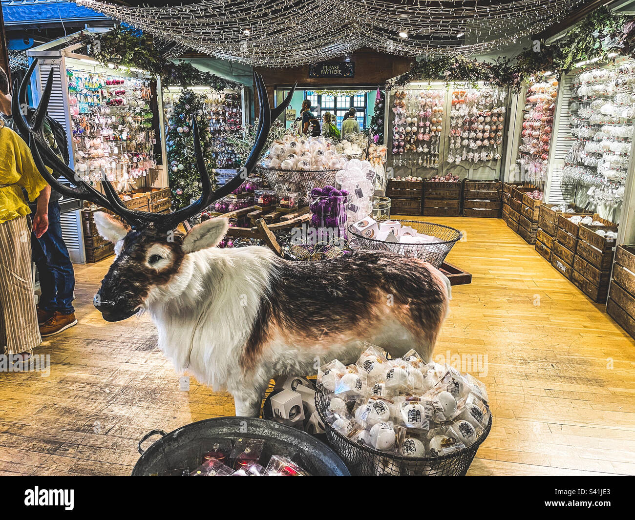 Christmas decorations in Liberty’s, London - Smartphone Captured Stock Image