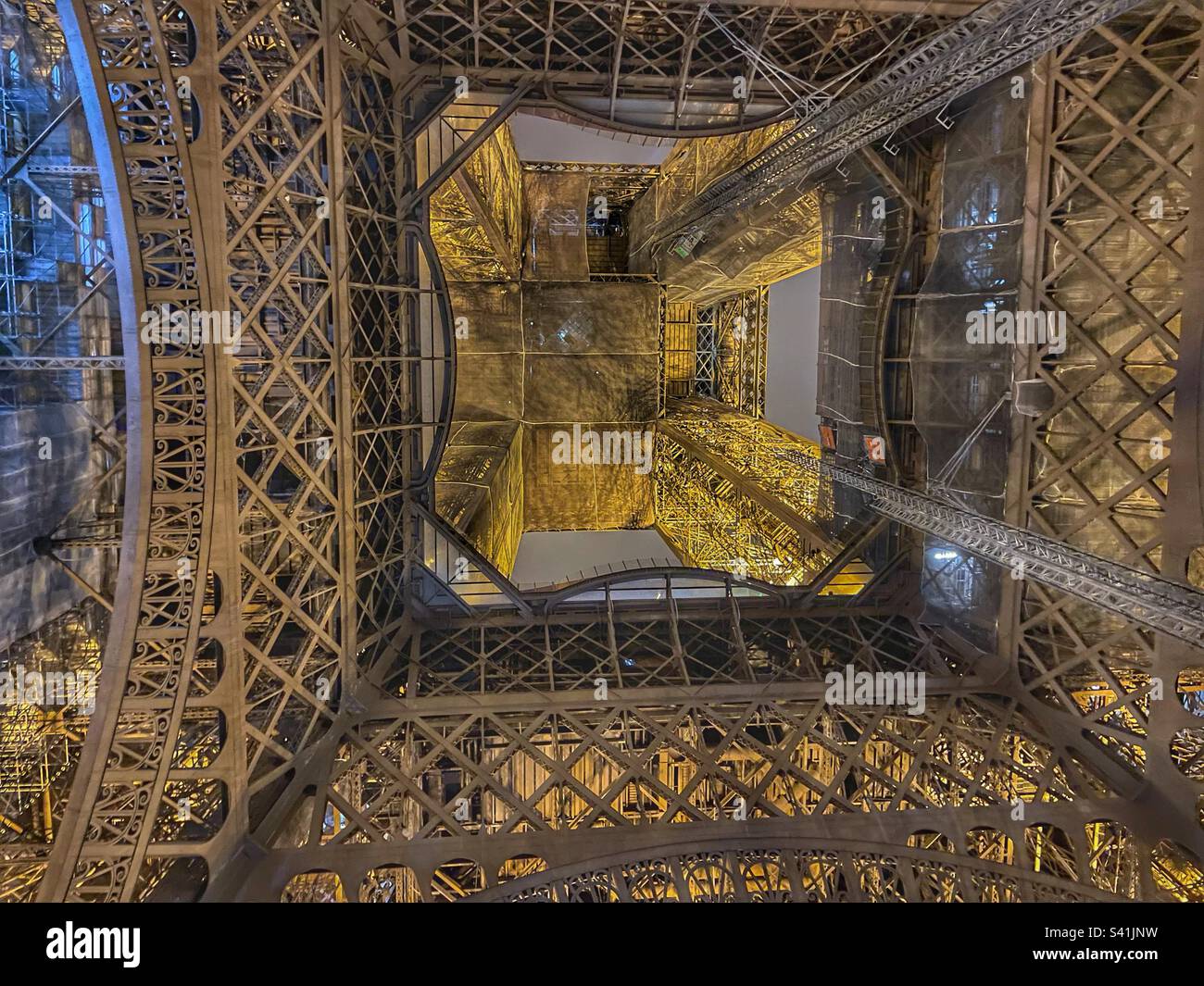 Inside the Eiffel Tower Stock Photo Alamy