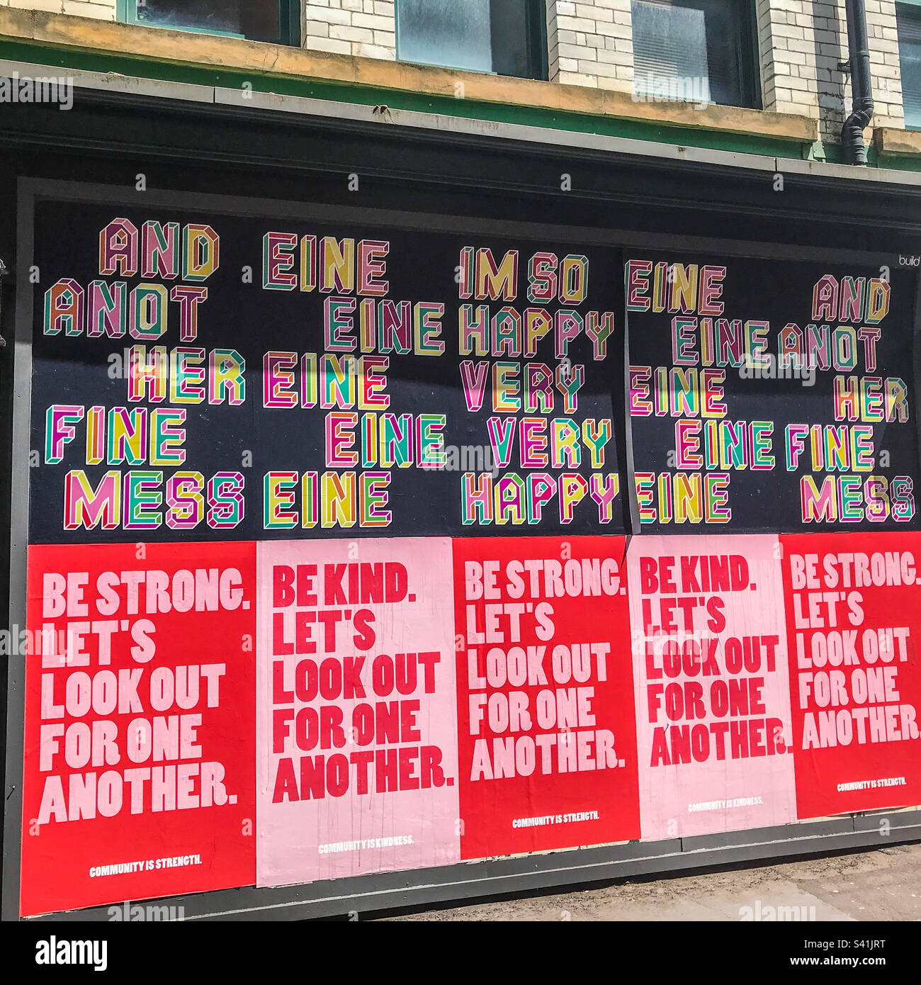 Covid lockdown posters - Smartphone Captured Stock Image