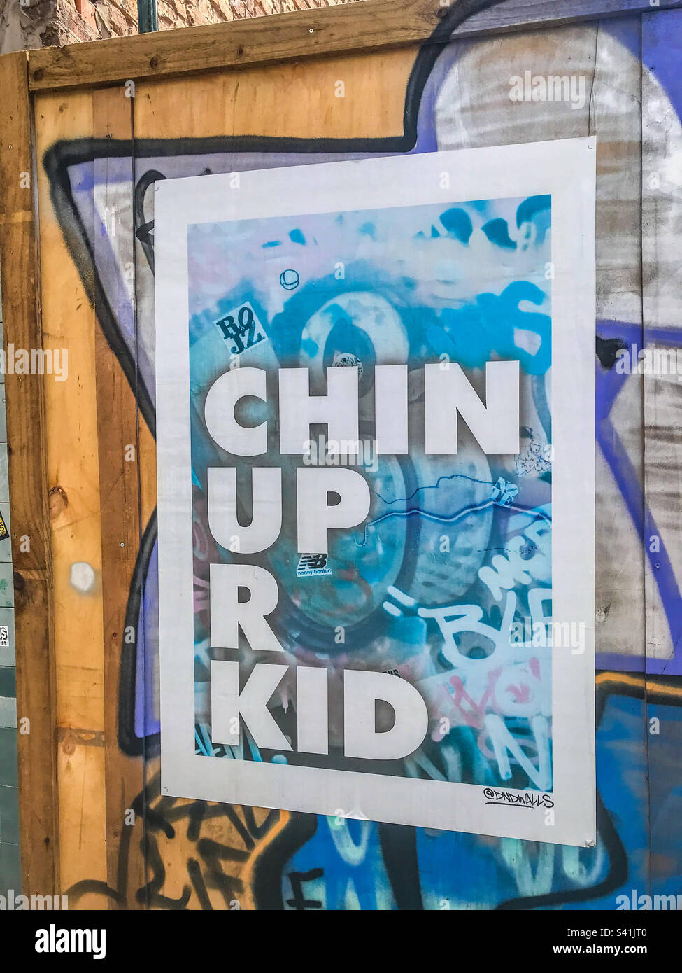 Covid lockdown poster - Smartphone Captured Stock Image