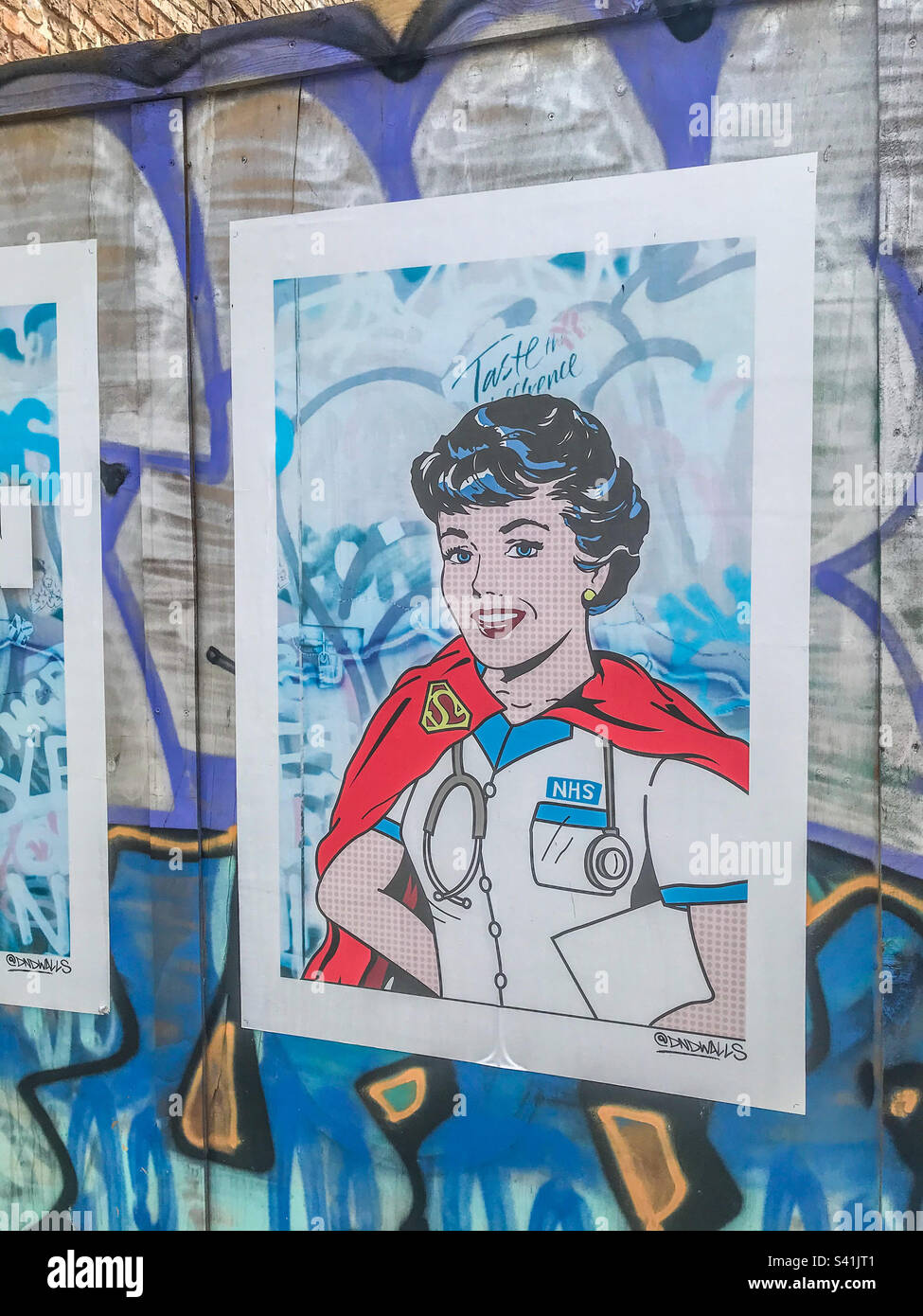 Covid lockdown poster - Smartphone Captured Stock Image