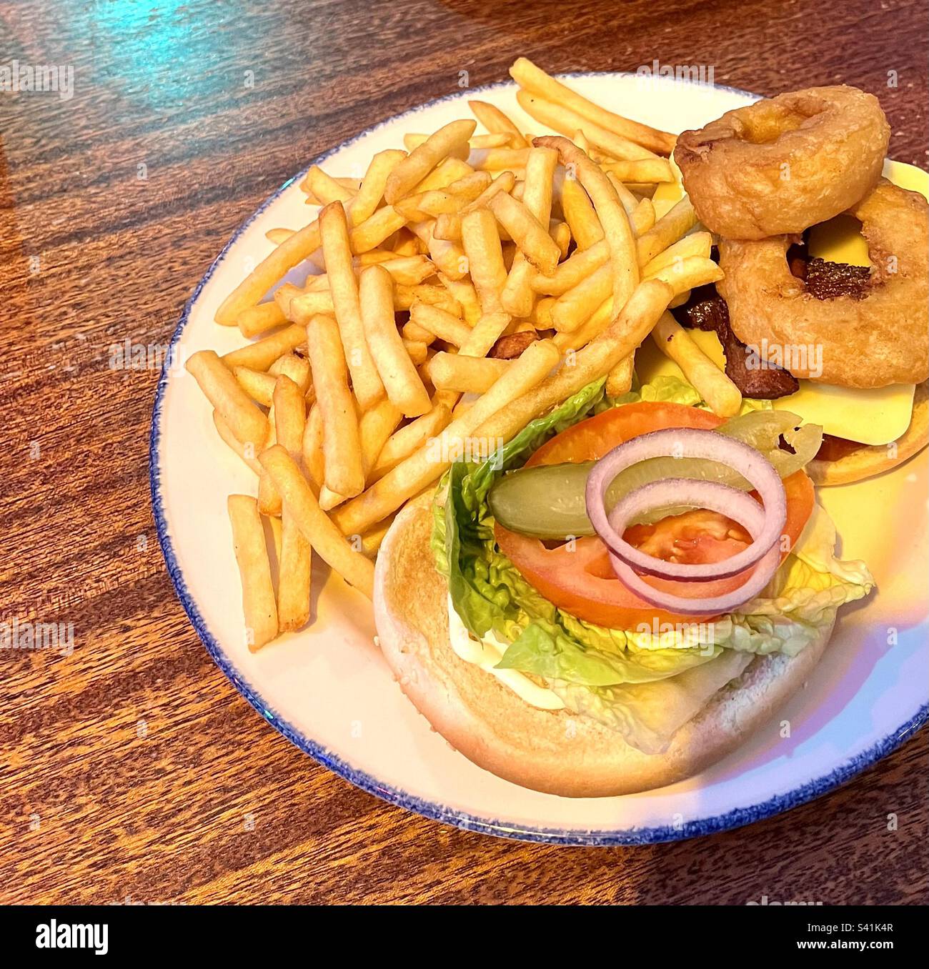 Vegan burger and fries Stock Photo Alamy