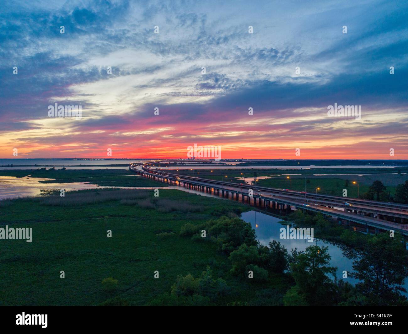 Daphne, Alabama sunset - Smartphone Captured Stock Image