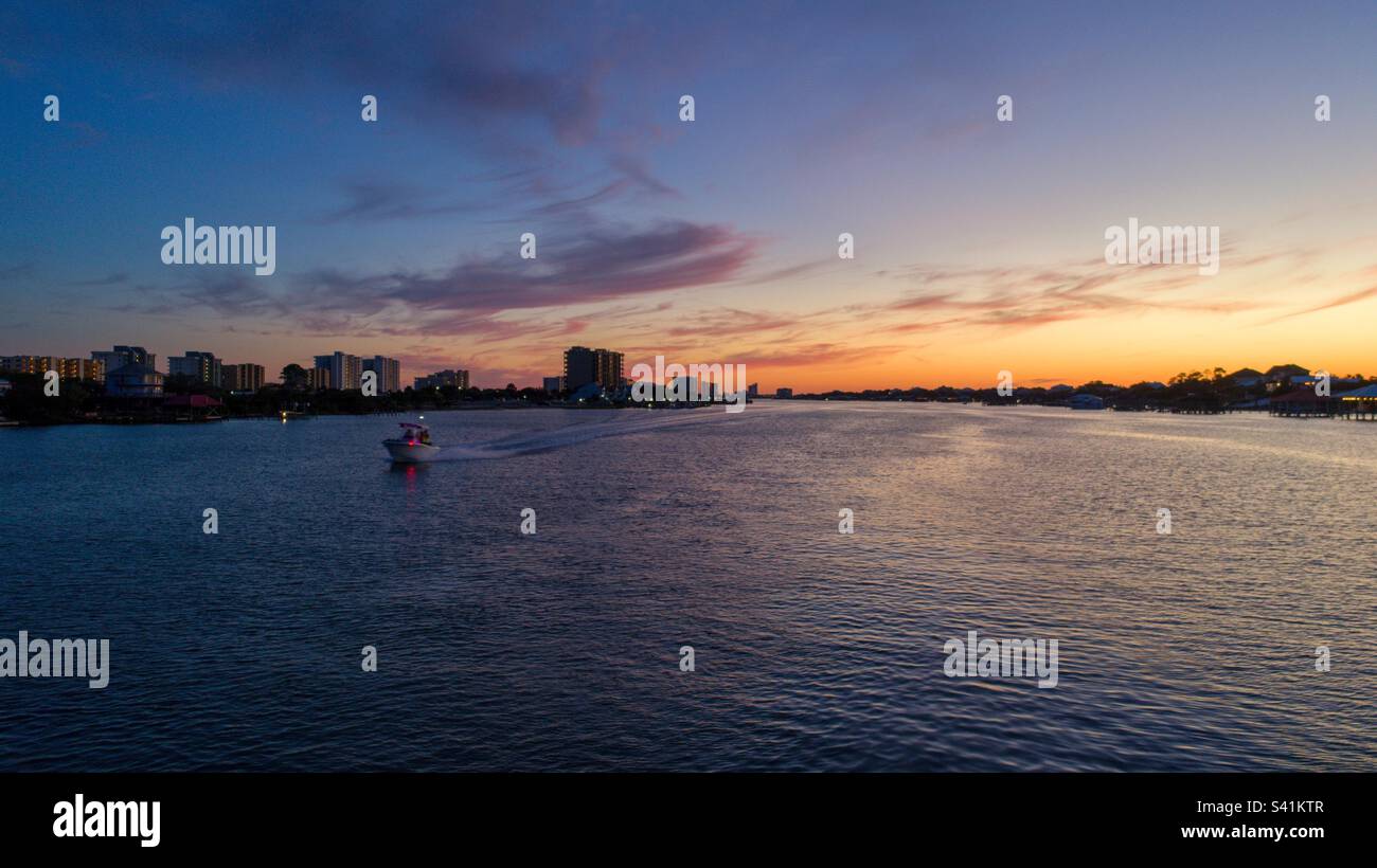 Perdido Key Beach, Florida at sunset - Smartphone Captured Stock Image
