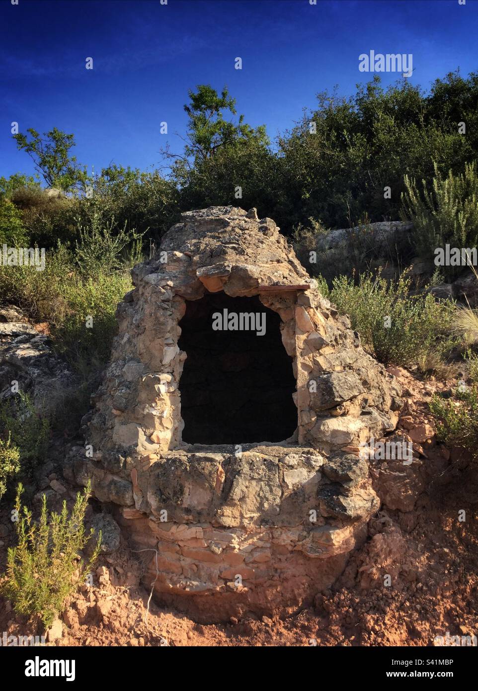 Old stone water cistern, Catalunya, Spain. - Smartphone Captured Stock Image