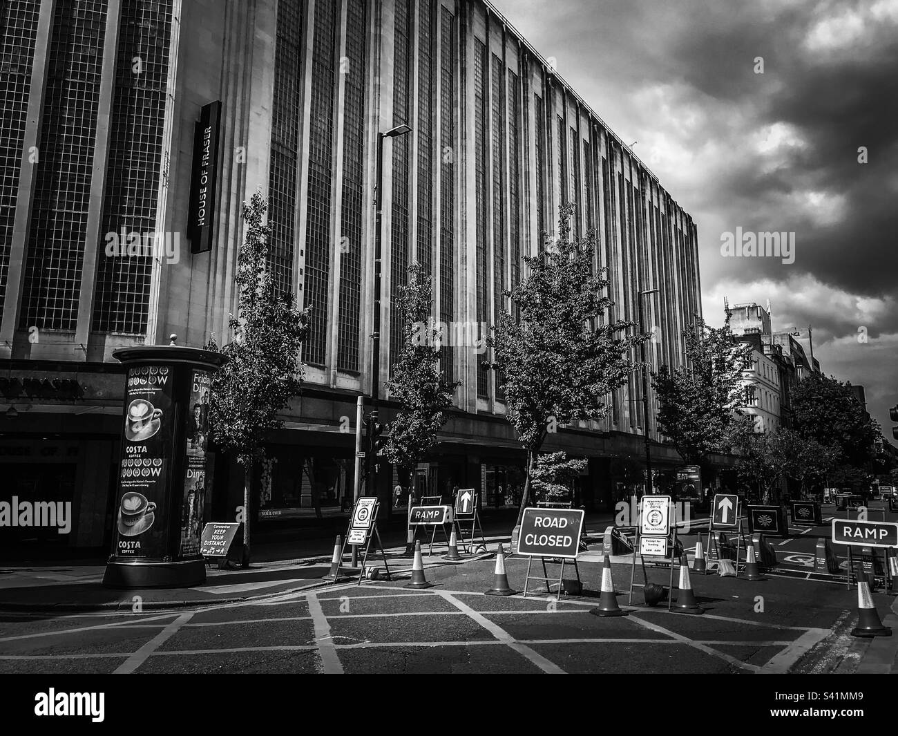 Covid public restrictions, Manchester Stock Photo